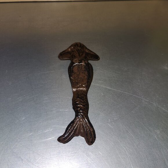 Mermaid-Shaped Cast Iron Shelf Sitter with Rustic Bronze Finish 2 3/8" H - Picture 4 of 8